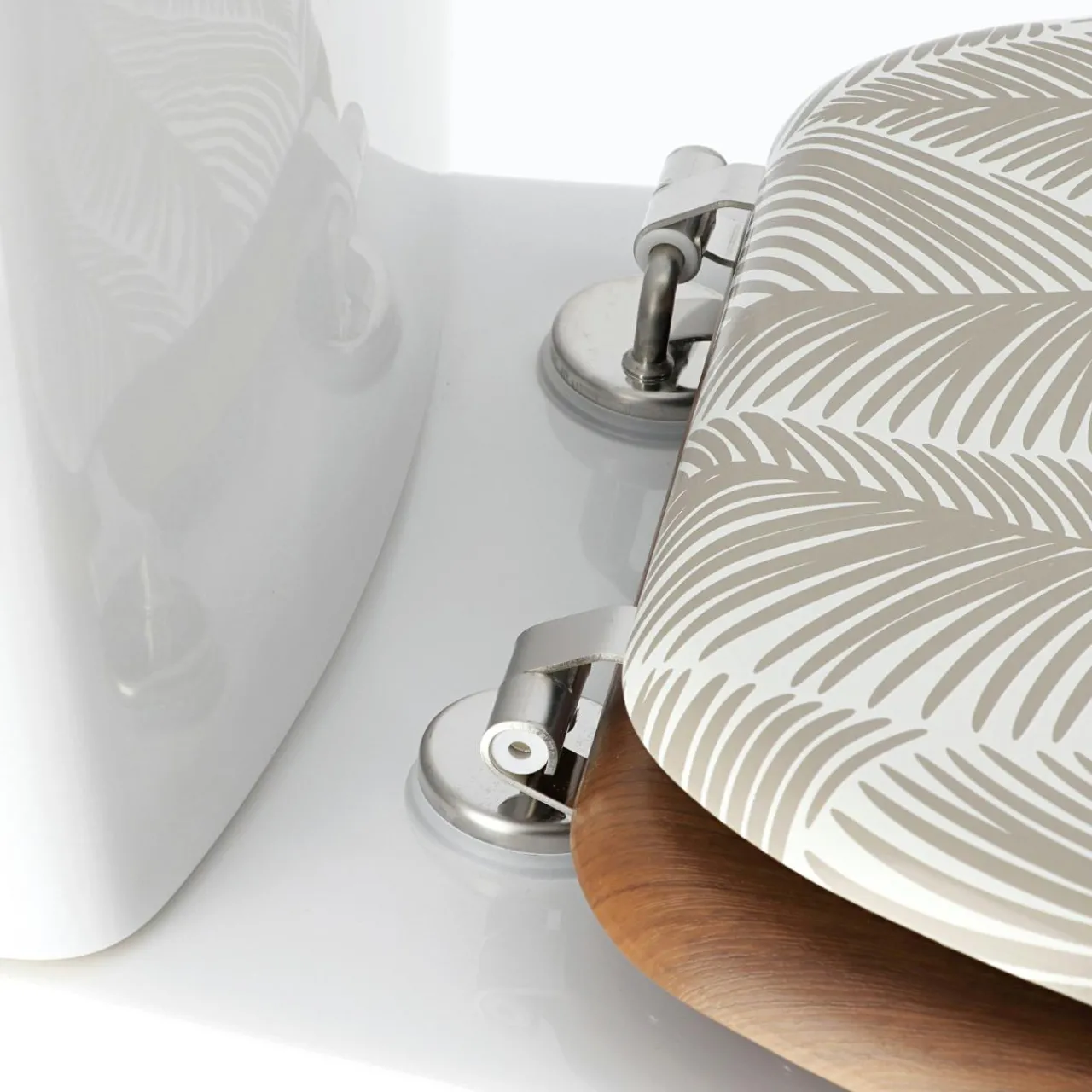 Accessoire Wc|TENDANCE Abattant WC 18 pouces façon bois acacia Rustique Mimétisme Marron