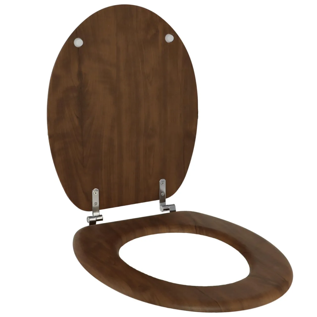 Accessoire Wc|TENDANCE Abattant WC 18 pouces façon bois acacia Rustique Mimétisme Marron