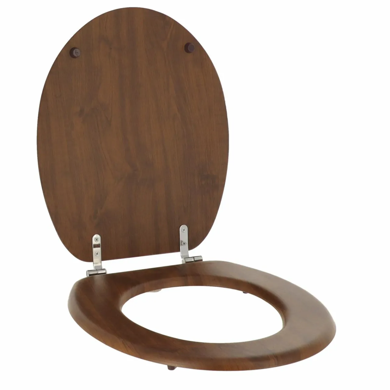 Accessoire Wc|TENDANCE Abattant WC 18 pouces imitation Bois Marron