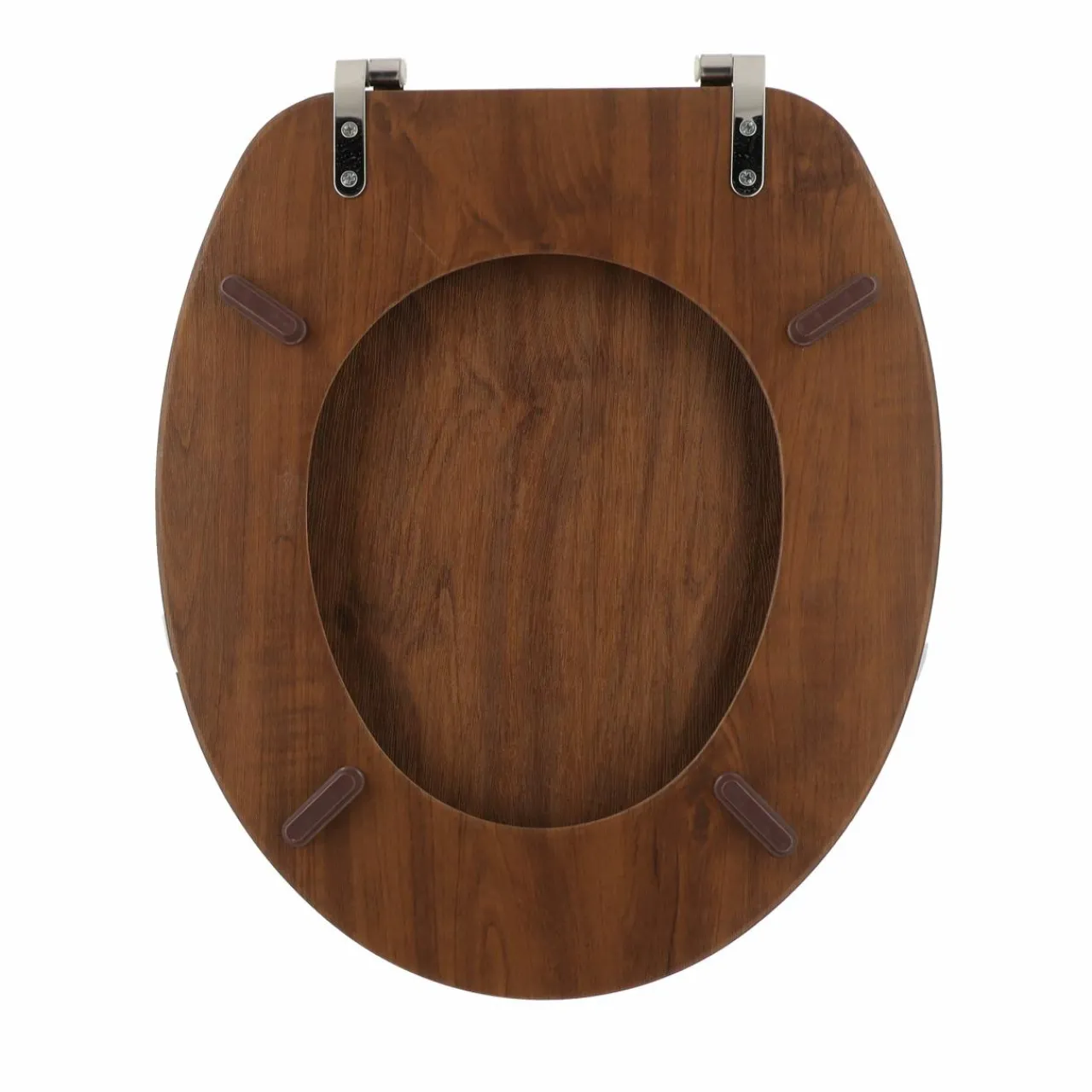 Accessoire Wc|TENDANCE Abattant WC 18 pouces imitation Bois Marron