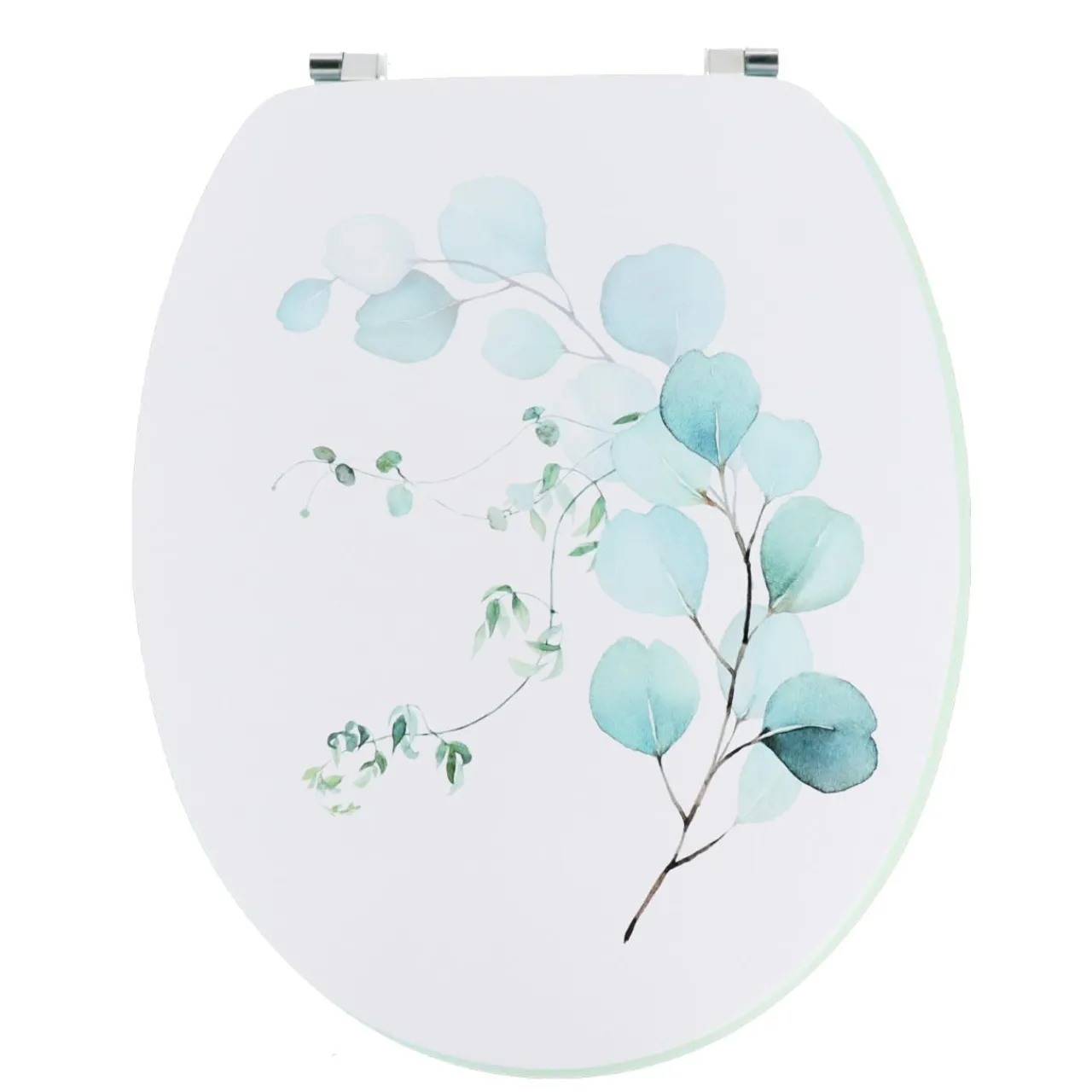 Accessoire Wc|TENDANCE Abattant WC 18 pouces MDF Aquarelle Bleu
