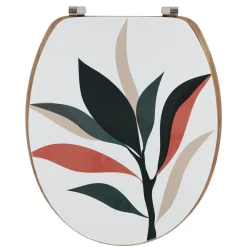 Accessoire Wc|TENDANCE Abattant WC 18 pouces MDF Bucolique Multicolore