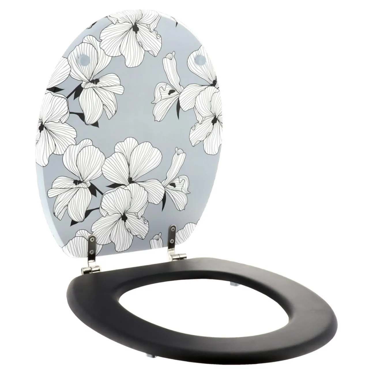 Accessoire Wc|TENDANCE Abattant WC 18 pouces MDF Ecrin Gris