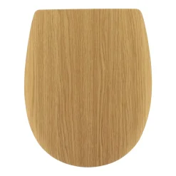 Accessoire Wc|TENDANCE Abattant WC 18 pouces MDF Façon Chêne Beige