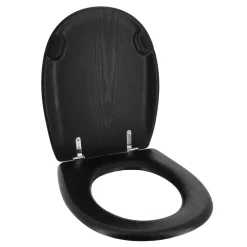 Accessoire Wc|TENDANCE Abattant WC 18 pouces MDF Façon Bois Scandi Noir
