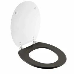 Accessoire Wc|douceur d'intu017drieur Abattant WC bois (37 x 46 cm) Cocoty Noir