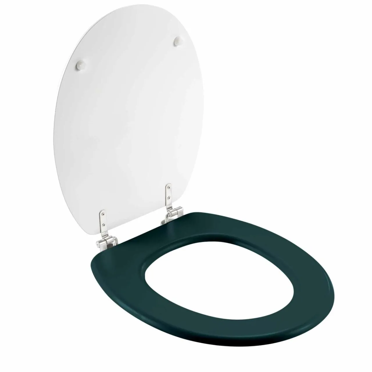 Accessoire Wc|douceur d'intu017drieur Abattant WC bois (37 x 46 cm) Ginkoblue Bleu