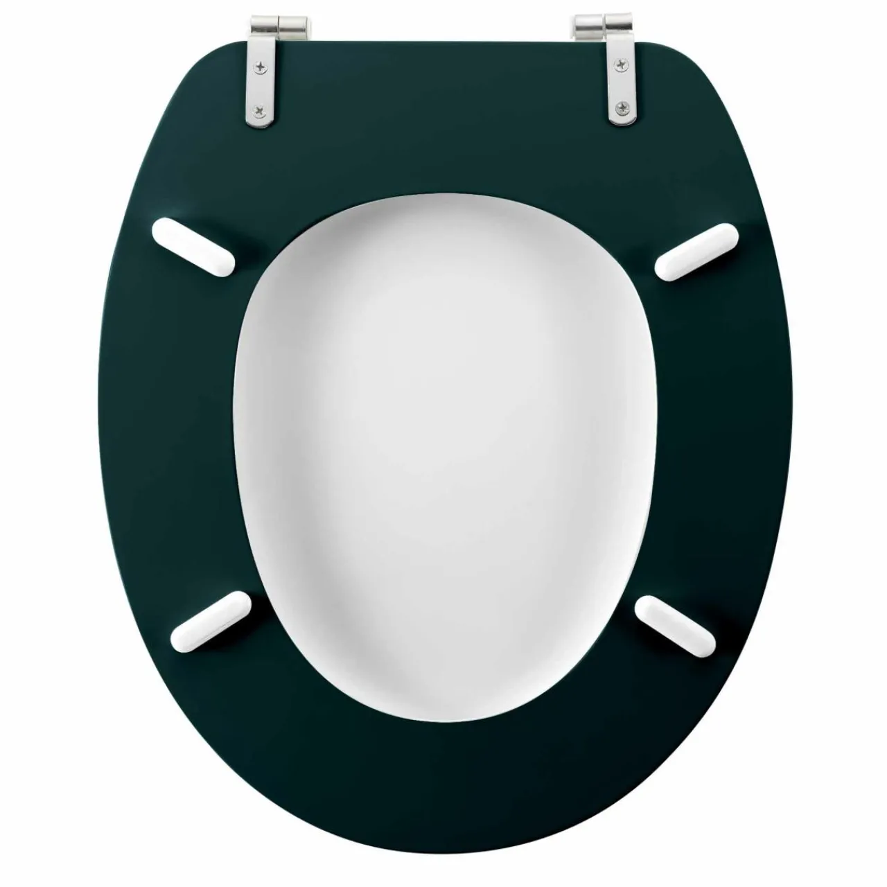 Accessoire Wc|douceur d'intu017drieur Abattant WC bois (37 x 46 cm) Ginkoblue Bleu