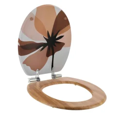Accessoire Wc|TENDANCE Abattant WC frein de chute 18 pouces MDF Natural Simplicity Multicolore