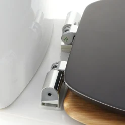 Accessoire Wc|TENDANCE Abattant WC frein de chute 18 pouces MDF Plenitude Noir