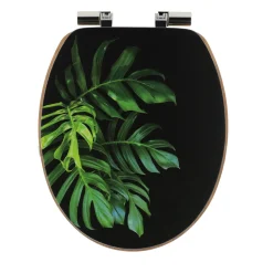 Accessoire Wc|TENDANCE Abattant WC frein de chute 18 pouces MDF Green Addict Vert