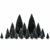Village De Noël Lemax|LEMAX Accessoire (H23 cm) Lot de 21 sapins