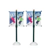 Village De Noël Lemax|LEMAX Accessoire (H10 cm) Lot de 2 poteaux avec bannières Ski Vail