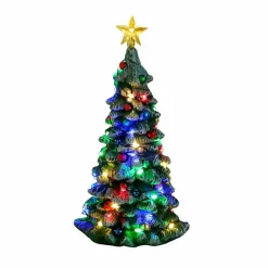 Village De Noël Lemax|LEMAX Accessoire (H16 cm) Sapin de Noël lumineux Multicolore