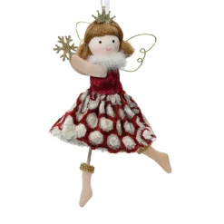 Décoration De Sapin|KAEMINGK Ange de Noël à suspendre (H17 cm) Adèle Bordeaux
