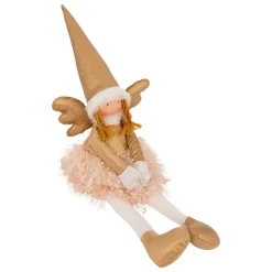 Père Noël, Animaux Et Personnage|Déco Et Objet Lumineux|JJA Ange de Noël lumineux à piles (H48 cm) Fée clair de lune assise Dée Or