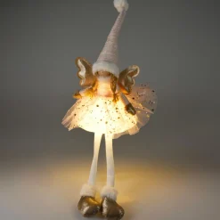 Père Noël, Animaux Et Personnage|Déco Et Objet Lumineux|KOOPMAN Ange de Noël lumineux à piles (H60 cm) Gladys étoiles Rose