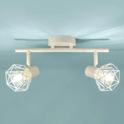 Applique|OSTARIA Applique murale 2 abat-jour orientables métal (30 x 16 cm) Diamond he Blanc