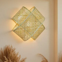 Applique|EMINZA Applique murale en bambou (H40 cm) Palmaya Naturel