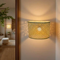 Applique|EMINZA Applique murale en bambou (H34 cm) Cadiz Naturel