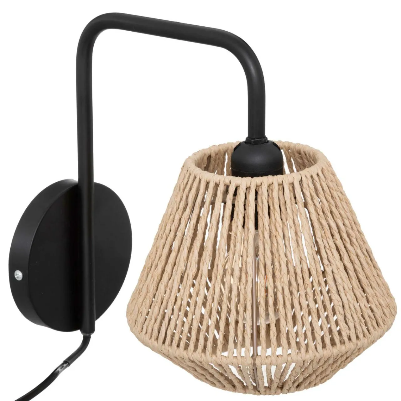 Applique|ATMOSPHERA Applique murale en corde (H25 cm) Jily et beige Noir