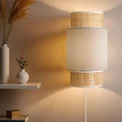 Applique|OSTARIA Applique murale en rotin (H33 cm) Luz Beige