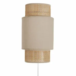Applique|OSTARIA Applique murale en rotin (H33 cm) Luz Beige