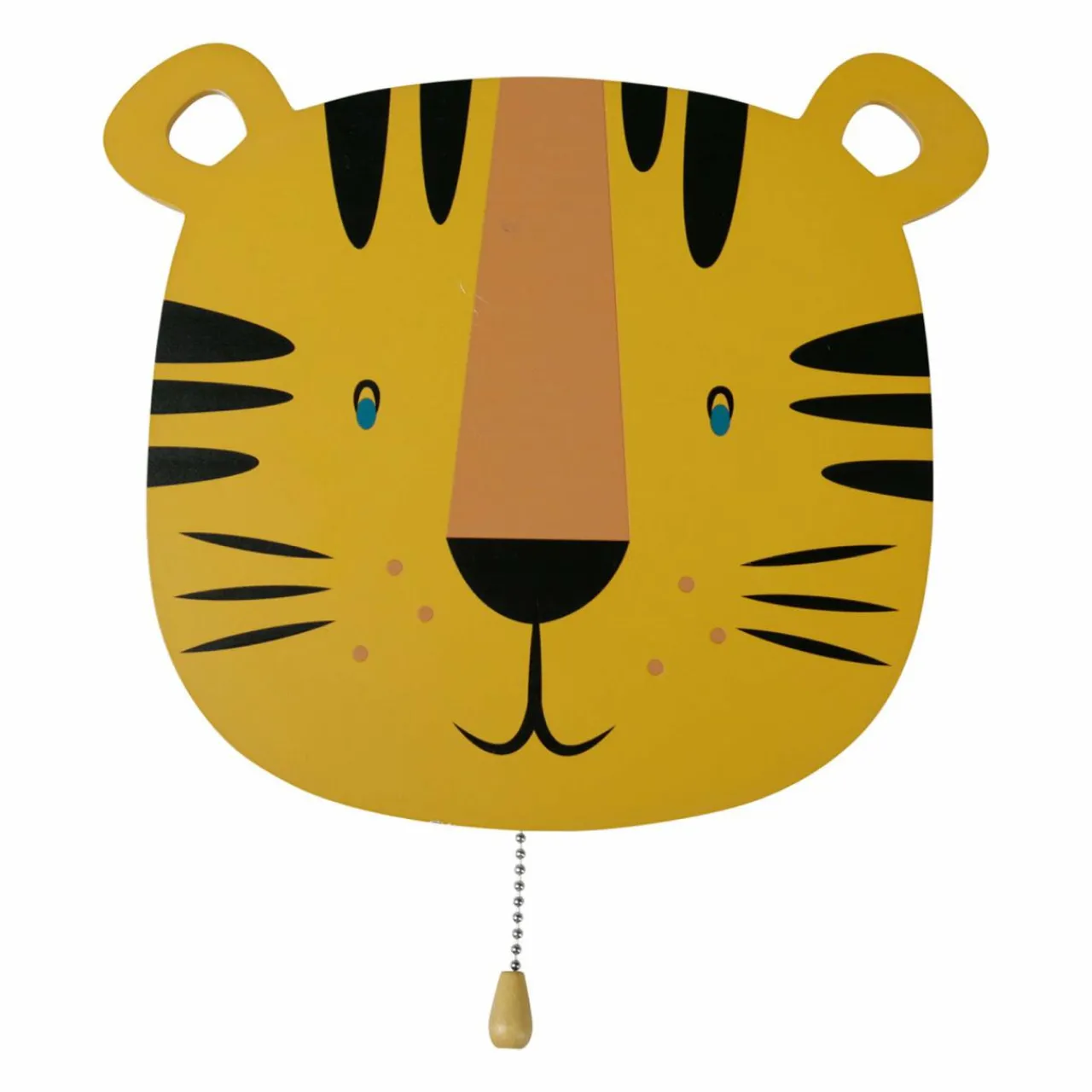 Luminaire Enfant|OSTARIA Applique murale enfant bois (25 x 24 cm) Tigre Orange