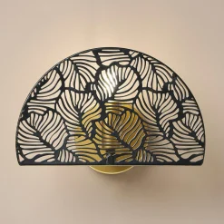 Applique|OSTARIA Applique murale métal (24 x 15,5 cm) Calathea e Noir