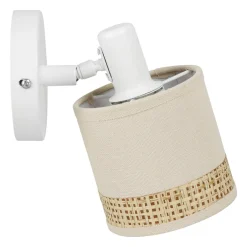 Applique|OSTARIA Applique murale orientable métal et rotin (10 x 17,5 cm) Bohemia Beige