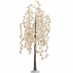 Personnage, Objet Grand Format|Arbre Lumineux|EMINZA Arbre lumineux 600 LED (H200 cm) Saule pleureur Fleur Blanc Blanc chaud