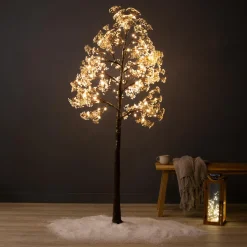 Arbre Lumineux|Arbre Lumineux|EMINZA Arbre lumineux 180 LED (H180 cm) Gypsophile givré Blanc chaud