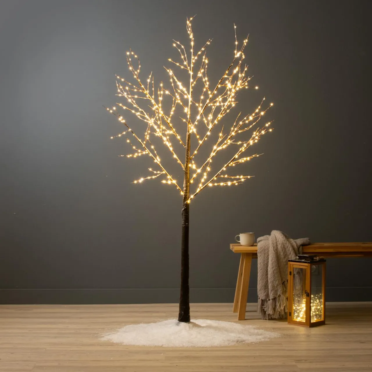 Arbre Lumineux|Arbre Lumineux|KAEMINGK Arbre lumineux 600 LED (H180 cm) Bouleau Betula Blanc chaud
