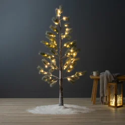 Arbre Lumineux|Arbre Lumineux|KAEMINGK Arbre lumineux 72 LED (H150 cm) Sapin Alpin Vert enneigé et Blanc chaud