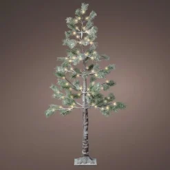 Arbre Lumineux|Arbre Lumineux|KAEMINGK Arbre lumineux 72 LED (H150 cm) Sapin Alpin Vert enneigé et Blanc chaud