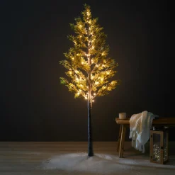 Personnage, Objet Grand Format|Arbre Lumineux|EMINZA Arbre lumineux 96 LED (H180 cm) Épicéa branches givrées Blanc chaud