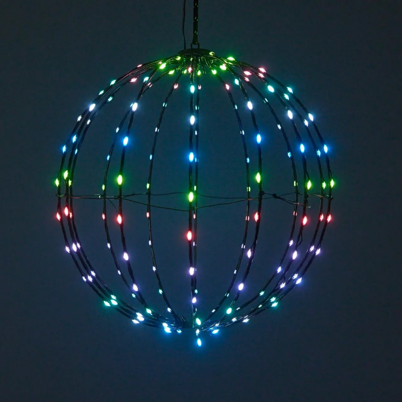 Déco Et Objet De Noël|Déco Et Objet Lumineux|KOOPMAN Ballon lumineux Digital 168 LED (D40 cm) Pliable Multicolore