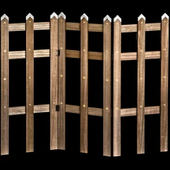 Déco Et Objet De Noël|Déco Et Objet Lumineux|Feeric Lights & Christmas Barrière en bois lumineuse 42 LED (L89 x H59 cm) Blanc chaud