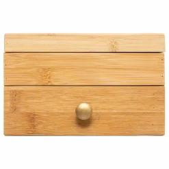 Objet Déco|5 Five Simply Smart Boite à bijoux en bambou et velours (15 x 15 cm) Loa Bois