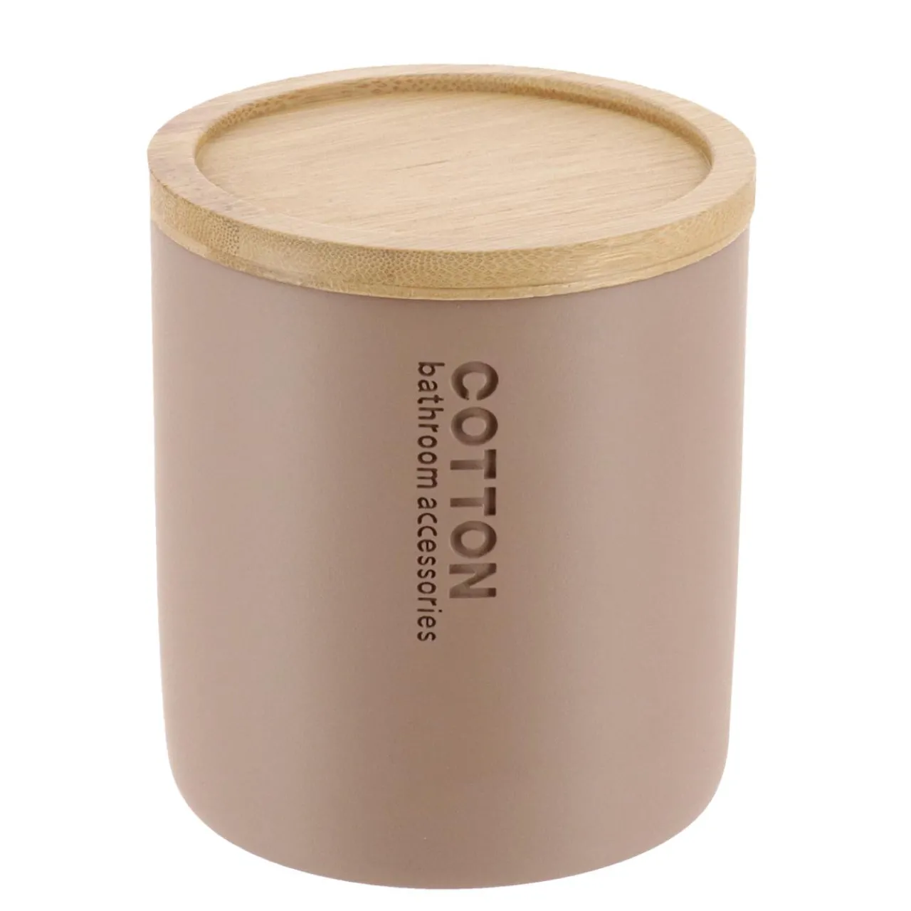 Accessoire Salle De Bain|TENDANCE Boite à coton Purebamboo Cappuccino Marron