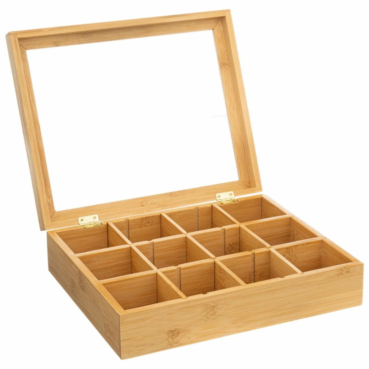 Panier Et Organisateur|Rangement Et Organisateur|5 Five Simply Smart Boite de 12 compartiments amovibles (23 x 28 cm) Bambou Siao Naturel