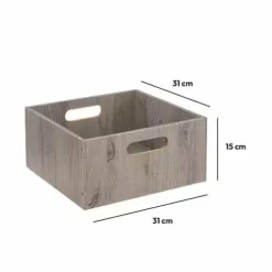 Panier Et Organisateur|5 Five Simply Smart Boite de rangement (31 x 31 x 15 cm) Mano e Gris