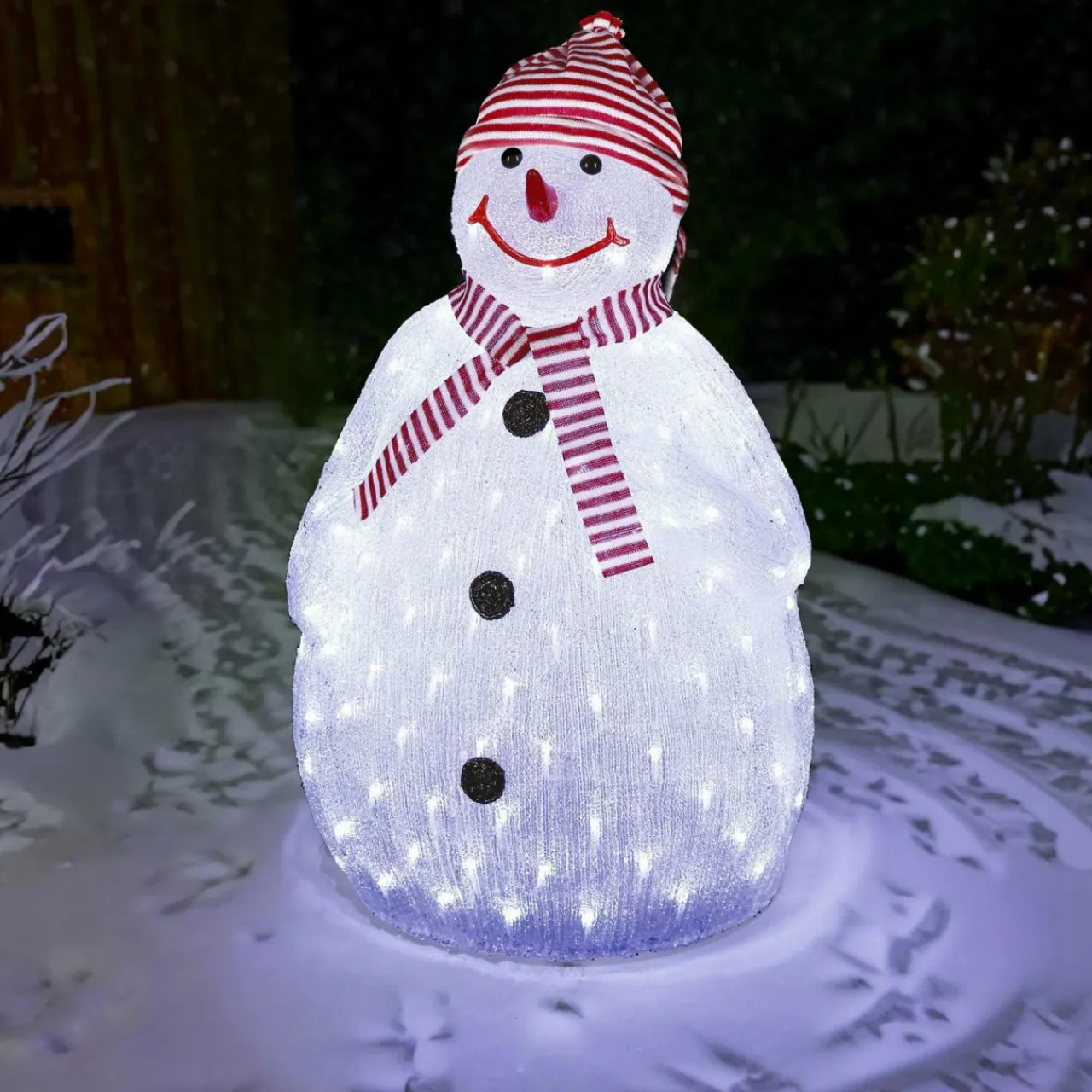 Déco Et Objet Lumineux|Feeric Lights & Christmas Bonhomme de neige lumineux 160 LED (H80 cm) Topek Blanc froid