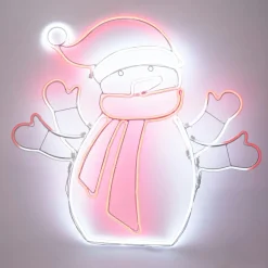 Déco Et Objet Lumineux|KOOPMAN Bonhomme de neige lumineux 588 LED (H61 cm) Néon Moov light Multicolore