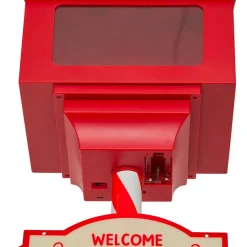 Personnage, Objet Grand Format|Déco Et Objet De Noël|JJA Boîte aux lettres (H120 cm) Lutin et flocons de neige Rouge