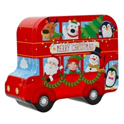 Déco Et Objet De Noël|KAEMINGK Boîte de rangement en métal Bus de Noël Multicolore