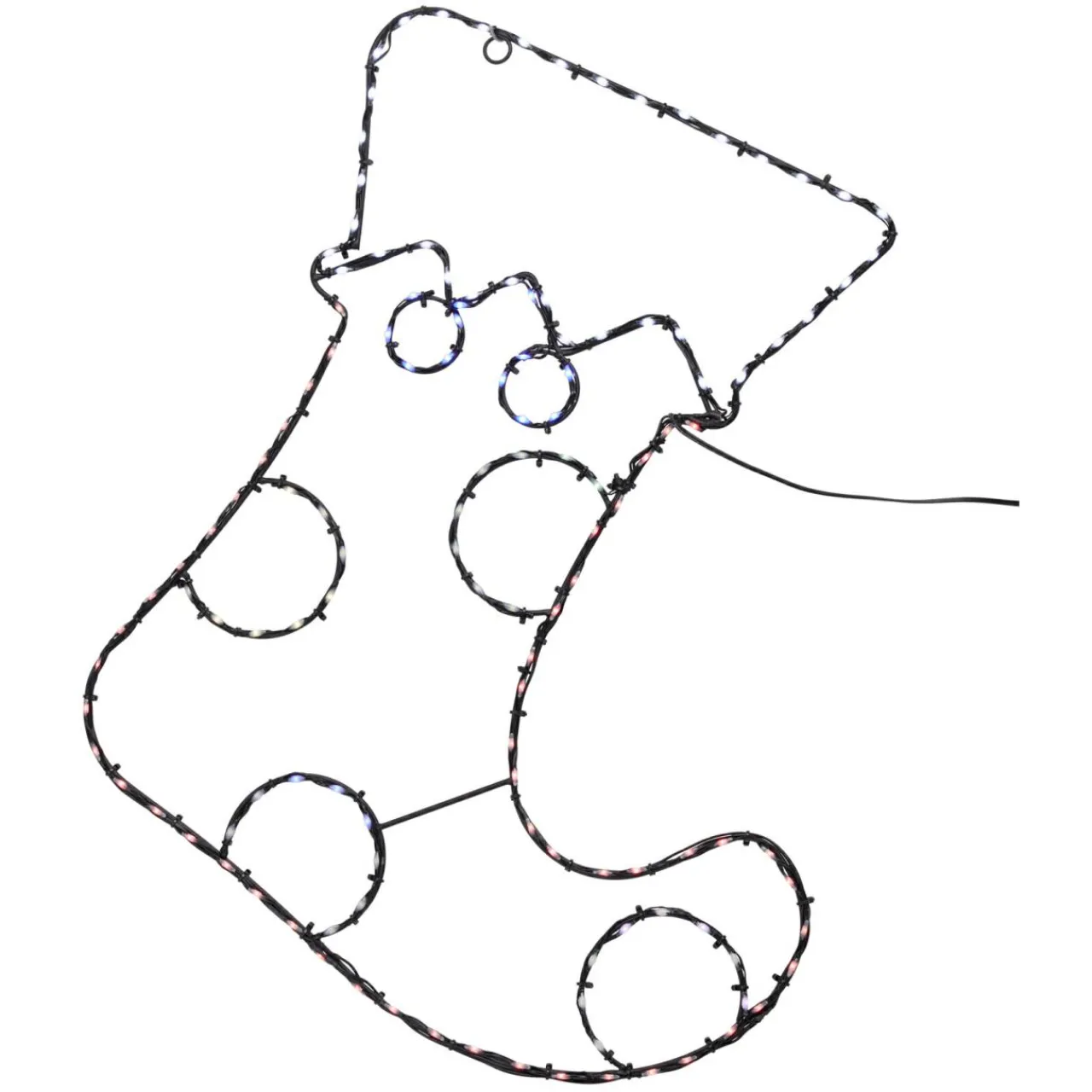 Déco Et Objet Lumineux|KOOPMAN Botte du Père Noël 134 LED (H52 cm) Néon effet flash Multicolore