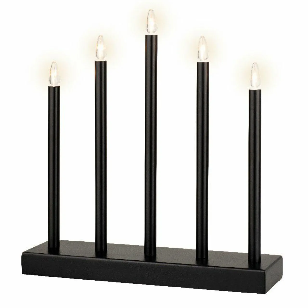 Bougie Et Photophore|KAEMINGK Bougeoir lumineux à piles 5 LED (H40 cm) Christmas Blanc chaud