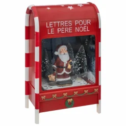 Déco Et Objet De Noël|Déco Et Objet Lumineux|Feeric Lights & Christmas Boule à neige lumineuse 12 LED (H40 cm) Boîte aux lettres du Père Noël