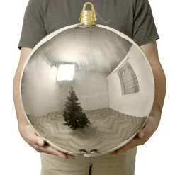 Boule Grand Format|Boule De Noël|EMINZA Boule de Noël (D400 mm) New Alpine XXL Perle